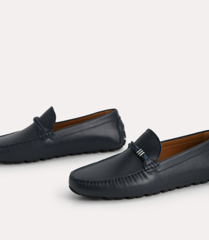 Leather Moccasins with Rope Detailing