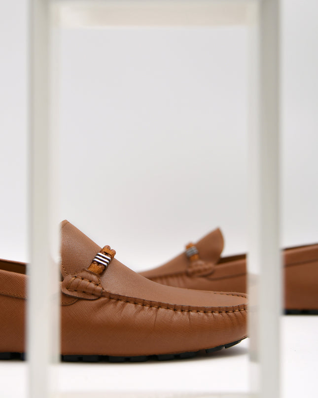Leather Moccasins with Rope Detailing
