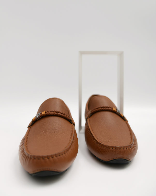Leather Moccasins with Rope Detailing