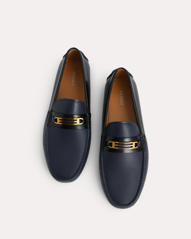 Leather Moccasins with Gold Bit