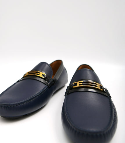 Leather Moccasins with Gold Bit