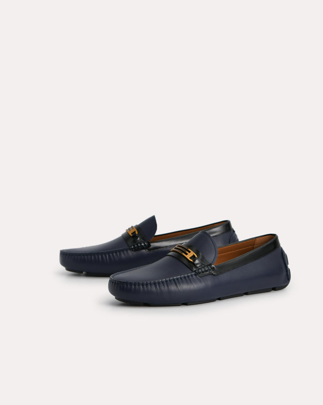 Leather Moccasins with Gold Bit