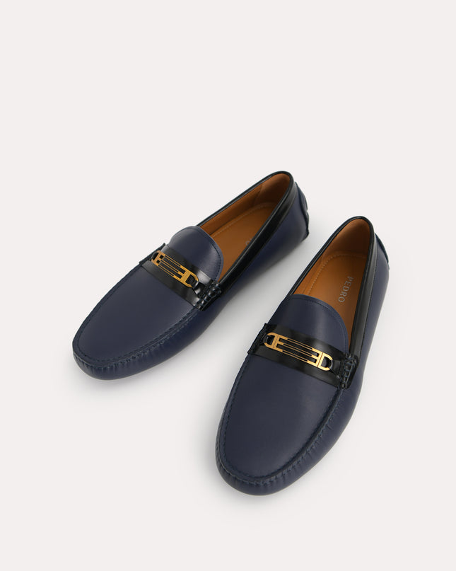 Leather Moccasins with Gold Bit