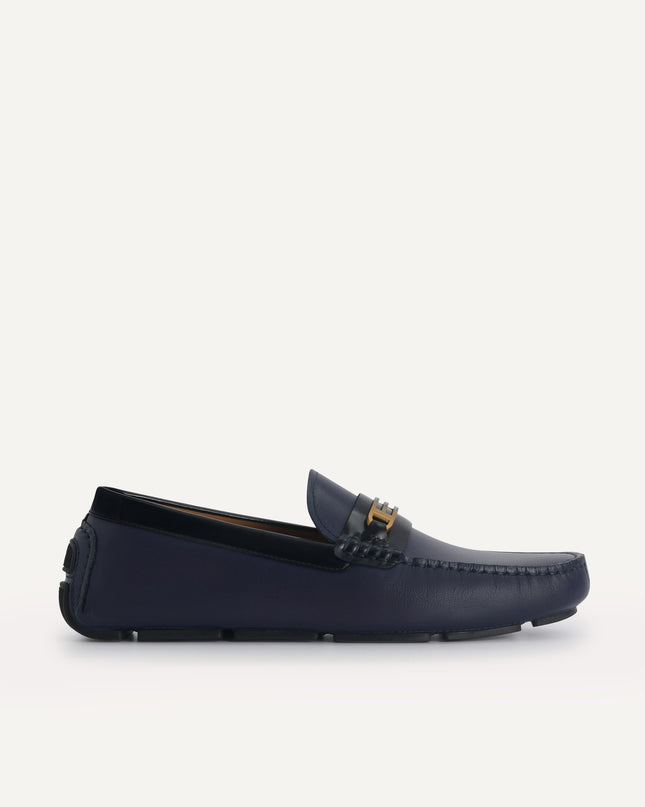 Leather Moccasins with Gold Bit
