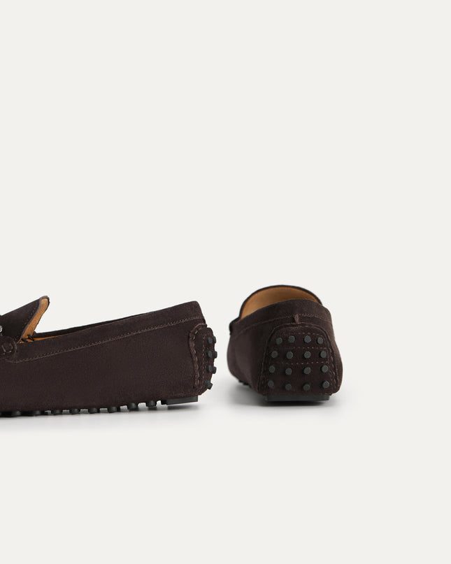 Suede Moccasins with Metal Bit