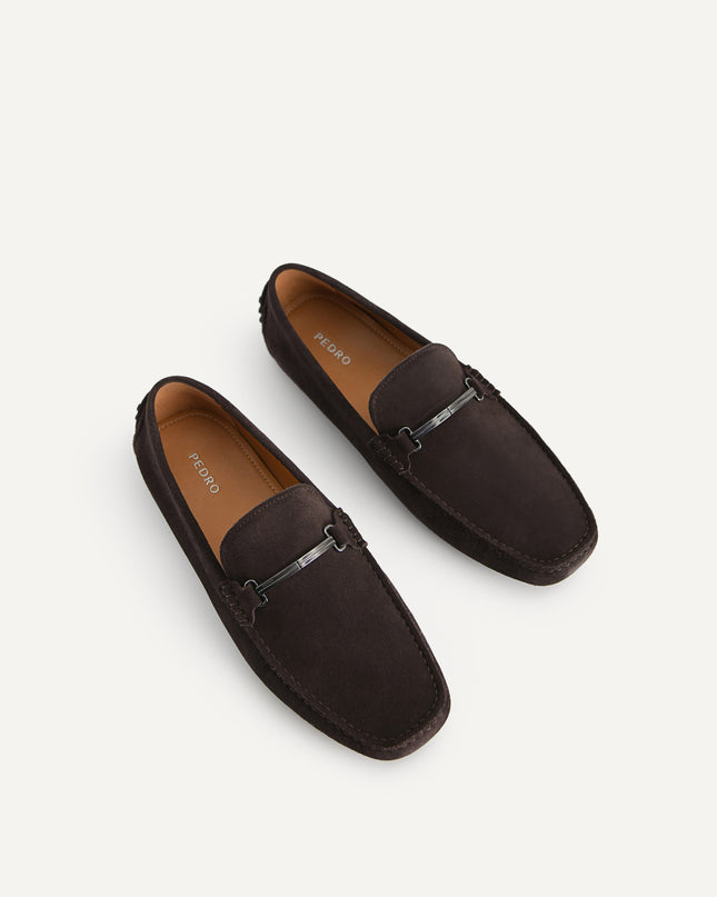 Suede Moccasins with Metal Bit