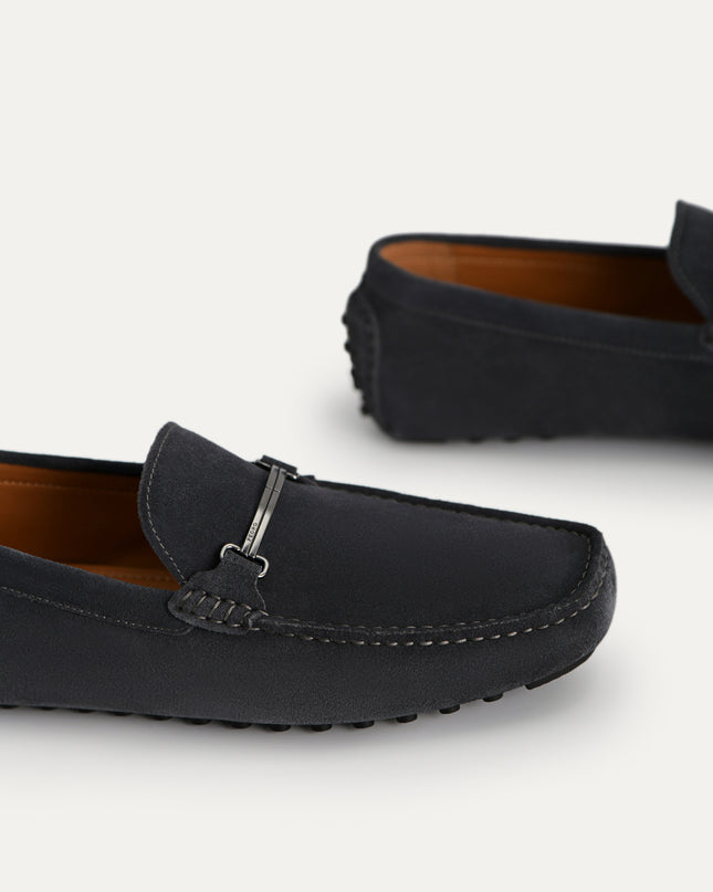 Suede Moccasins with Metal Bit