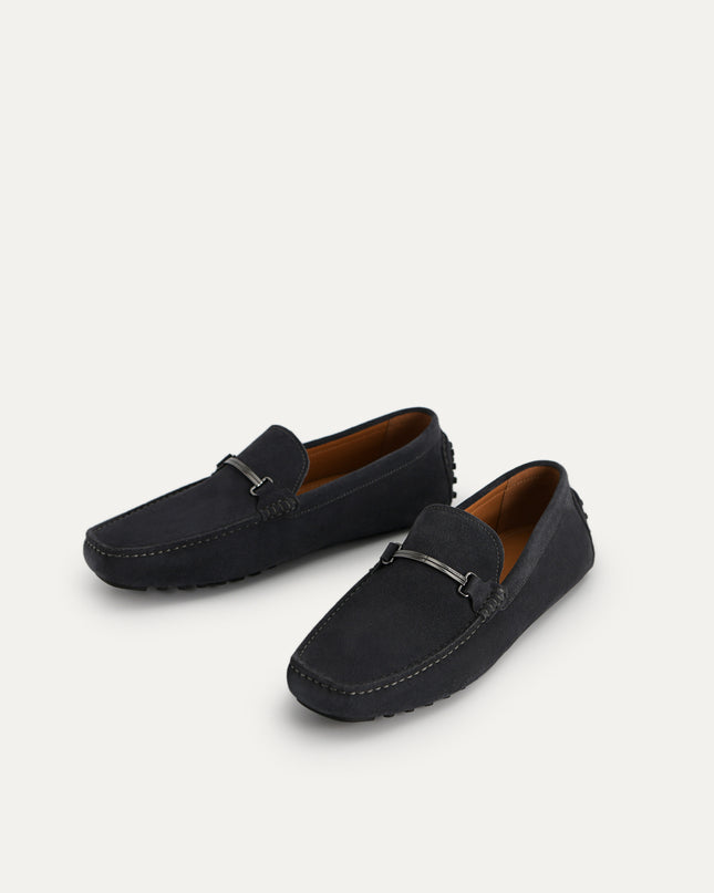 Suede Moccasins with Metal Bit