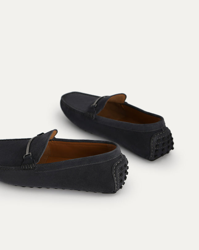 Suede Moccasins with Metal Bit