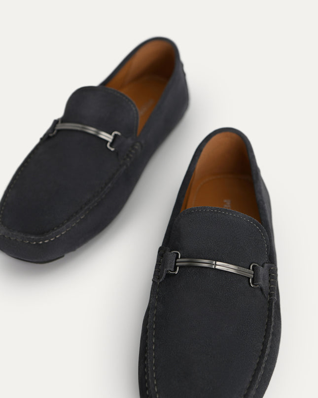 Suede Moccasins with Metal Bit
