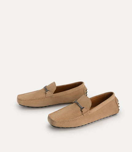 Suede Moccasins with Metal Bit