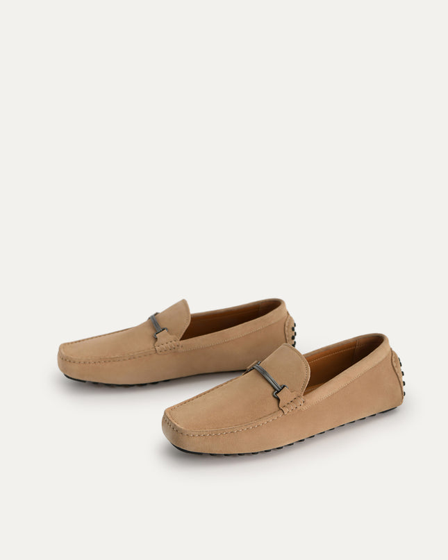 Suede Moccasins with Metal Bit