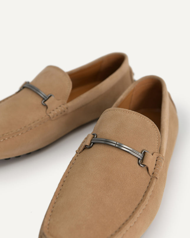 Suede Moccasins with Metal Bit