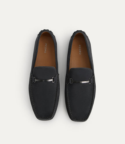 Suede Moccasins with Metal Bit