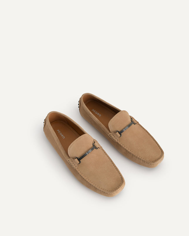 Suede Moccasins with Metal Bit