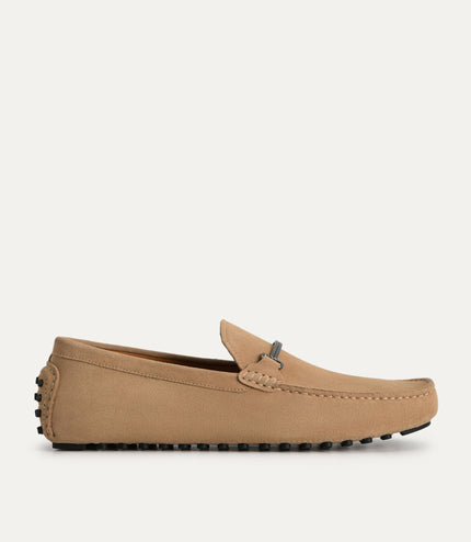Suede Moccasins with Metal Bit