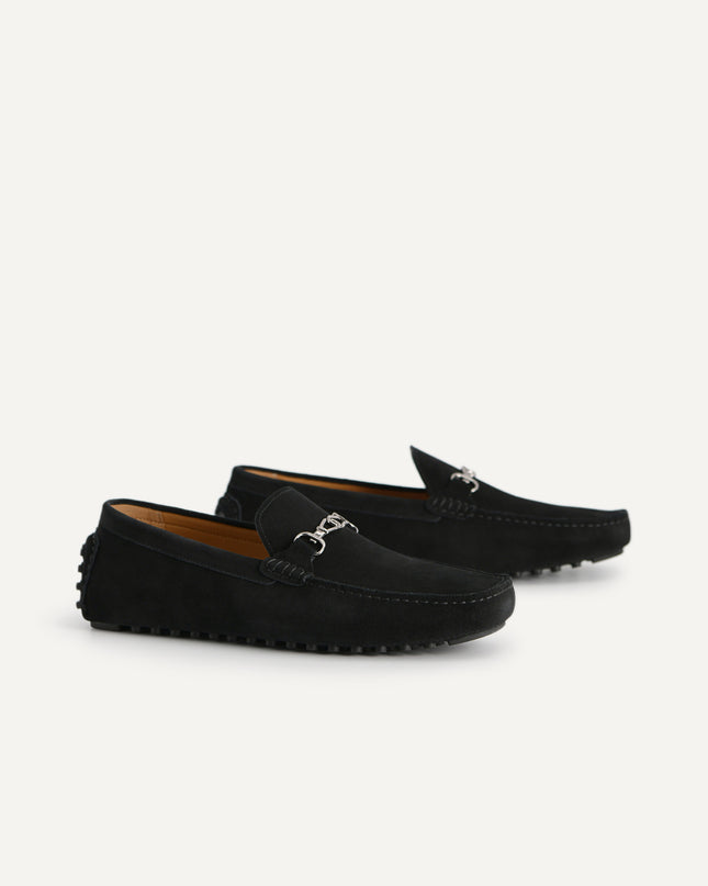 Suede Moccasins with Metal Bit