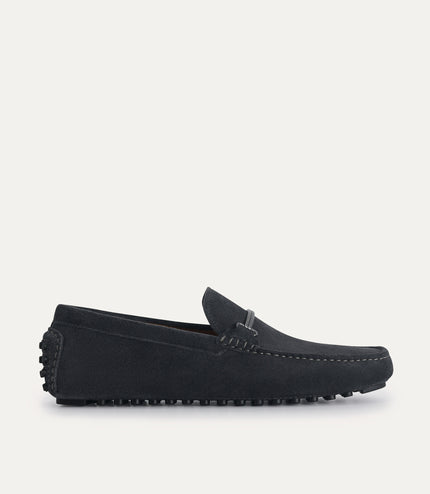 Suede Moccasins with Metal Bit