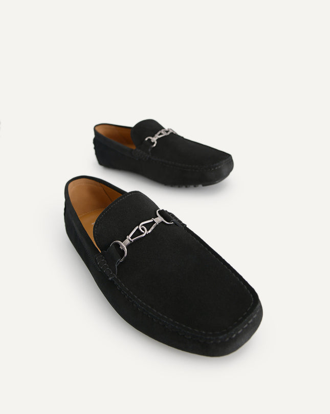 Suede Moccasins with Metal Bit