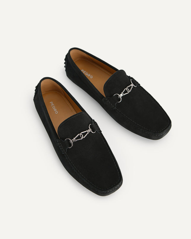 Suede Moccasins with Metal Bit