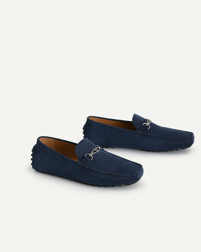 Suede Moccasins with Metal Bit