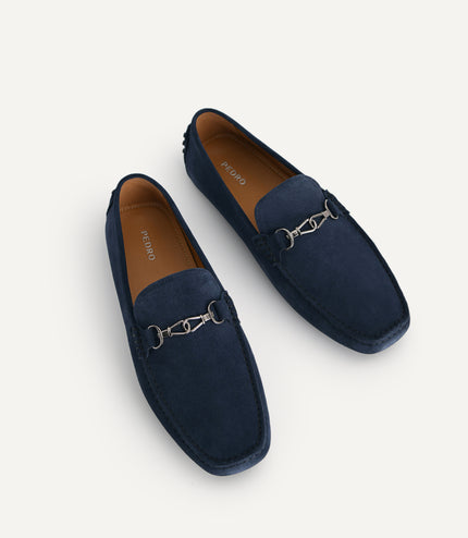 Suede Moccasins with Metal Bit
