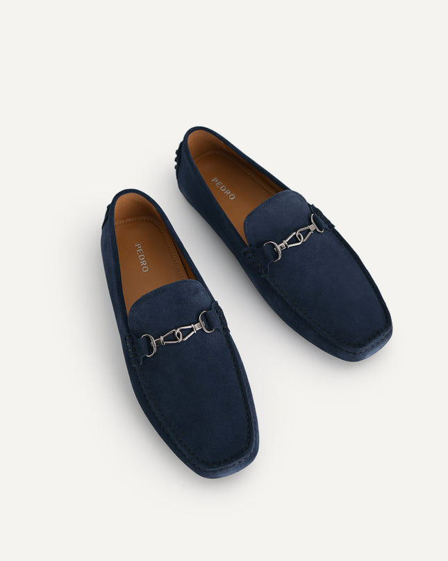 Suede Moccasins with Metal Bit