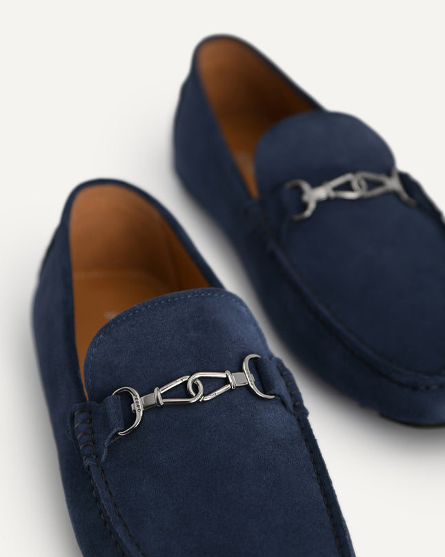Suede Moccasins with Metal Bit