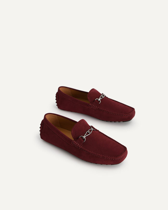 Suede Moccasins with Metal Bit