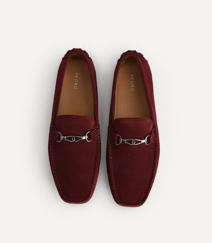 Suede Moccasins with Metal Bit