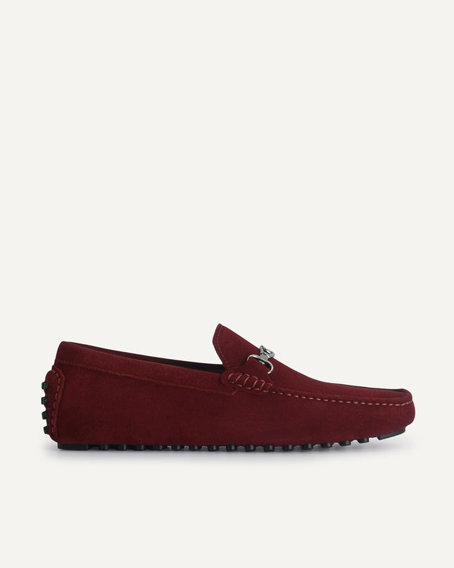 Suede Moccasins with Metal Bit