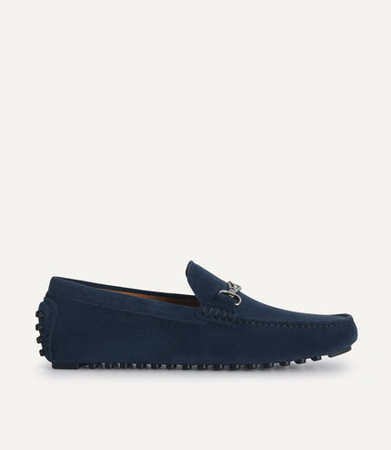 Suede Moccasins with Metal Bit