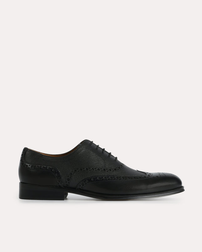 Textured Brogue Oxford Shoes