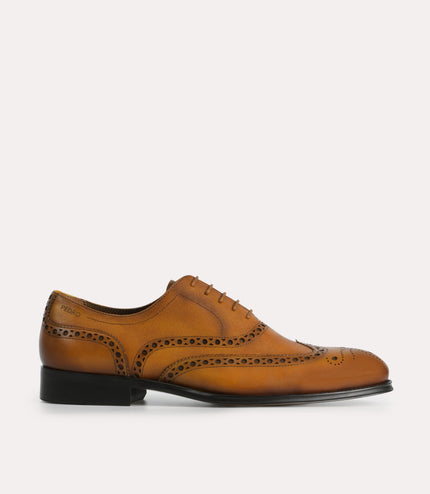 Textured Brogue Oxford Shoes