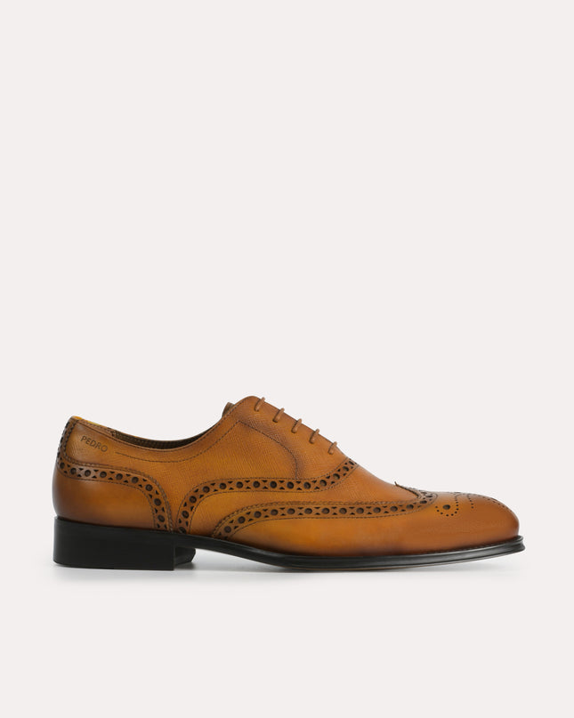 Textured Brogue Oxford Shoes