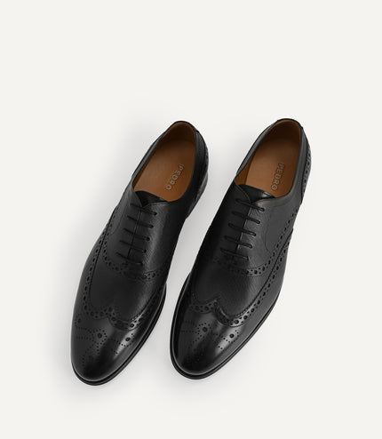 Textured Brogue Oxford Shoes