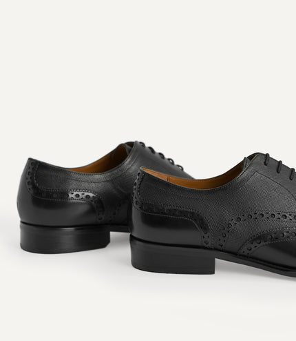 Textured Brogue Oxford Shoes