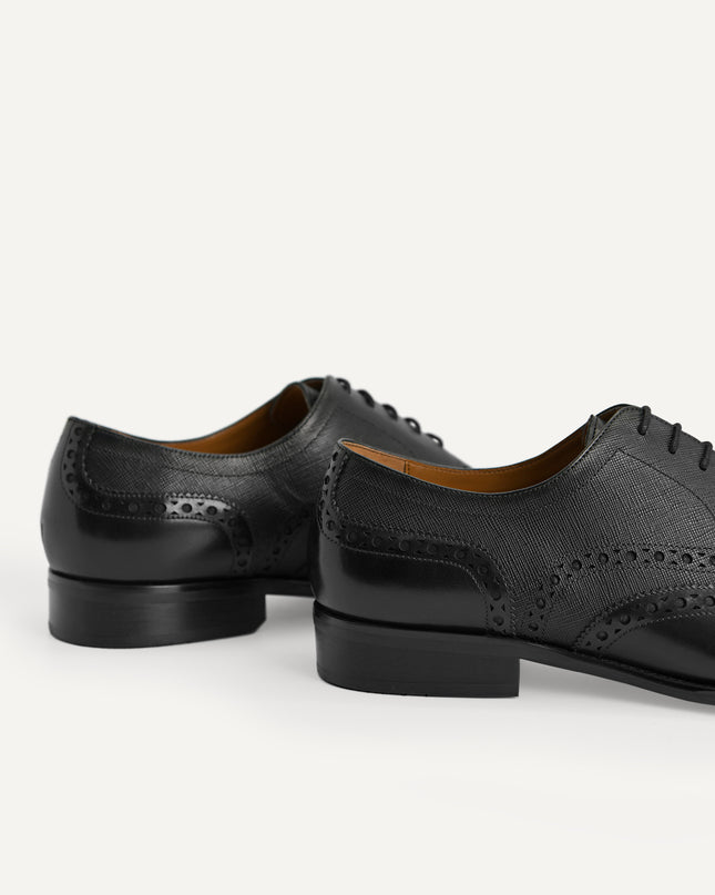 Textured Brogue Oxford Shoes