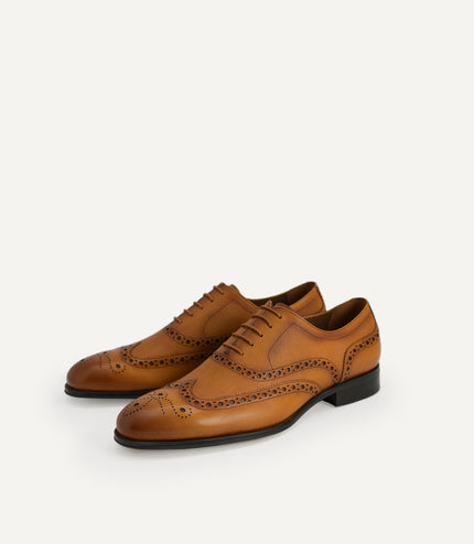Textured Brogue Oxford Shoes