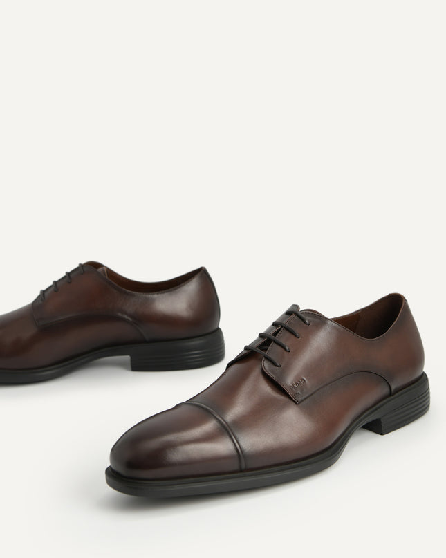 Altitude Leather Toe Derby Shoes - Brown
