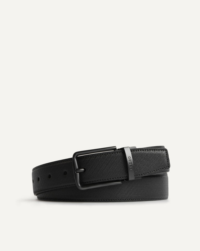 Textured Reversible Leather Belt