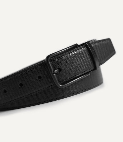 Textured Reversible Leather Belt