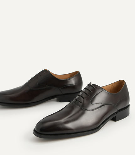 Leather Pointed Round Toe Oxfords