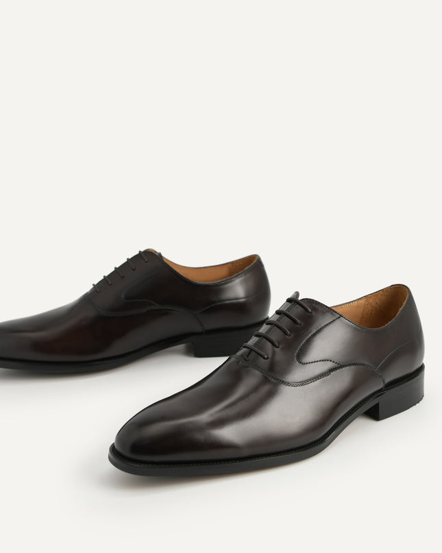 Leather Pointed Round Toe Oxfords