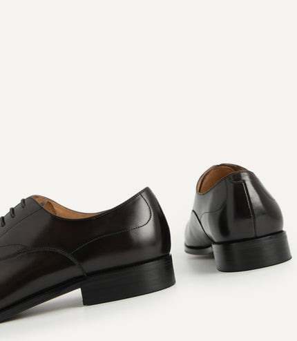 Leather Pointed Round Toe Oxfords