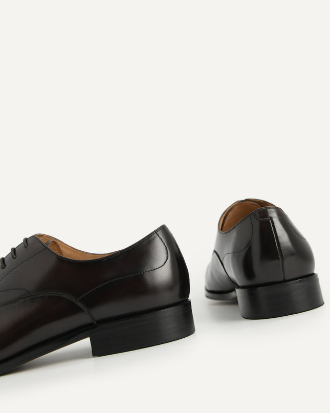 Leather Pointed Round Toe Oxfords