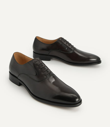 Leather Pointed Round Toe Oxfords