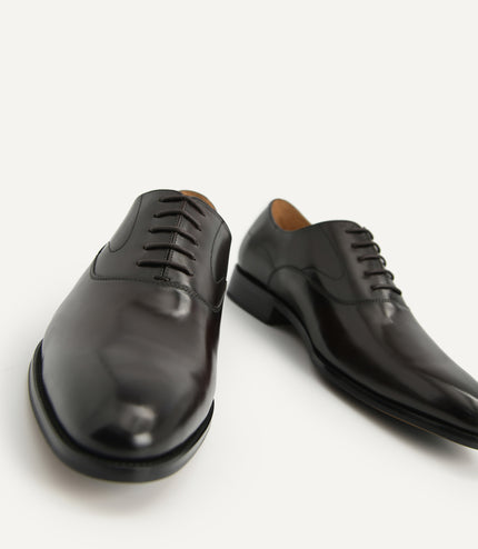 Leather Pointed Round Toe Oxfords