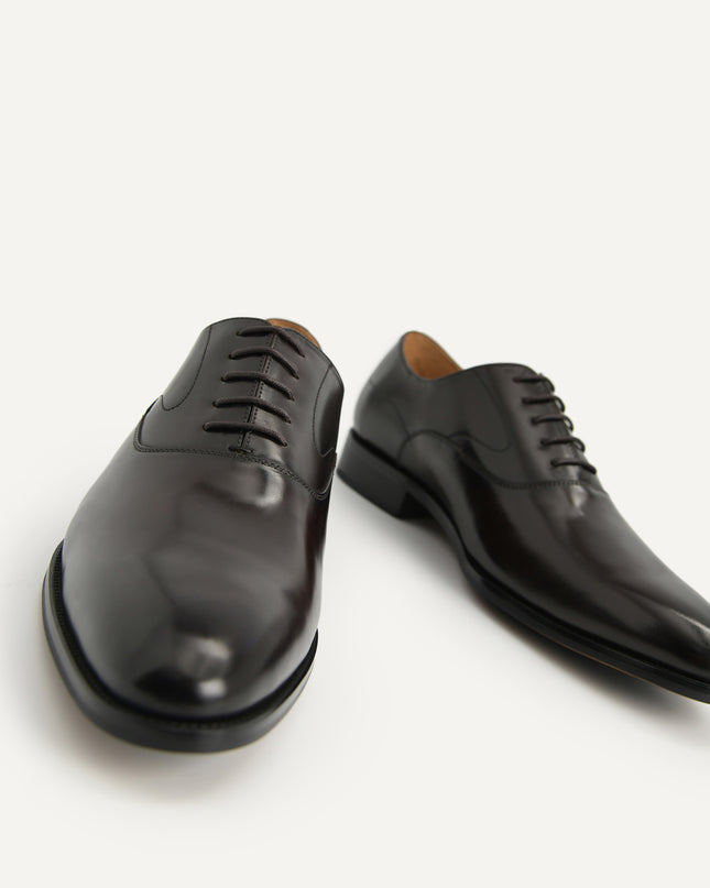 Leather Pointed Round Toe Oxfords