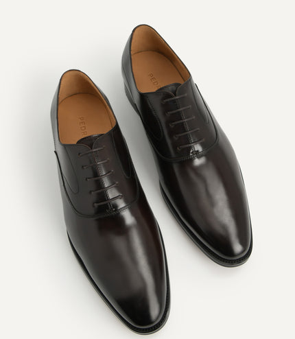 Leather Pointed Round Toe Oxfords